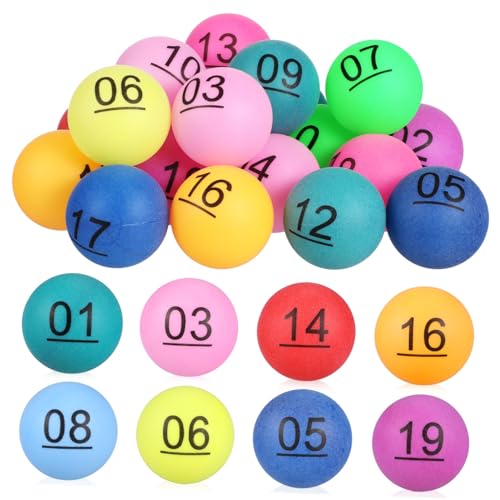 BCOATH Farbnummernbälle Mini Tombola Bälle Ersatz Minibälle Brettspielbälle Nummerierte Bälle Nummerierte Tischtennisbälle Bingo Zahlenbälle Mini Zahlenbälle Farbbälle Pp von BCOATH