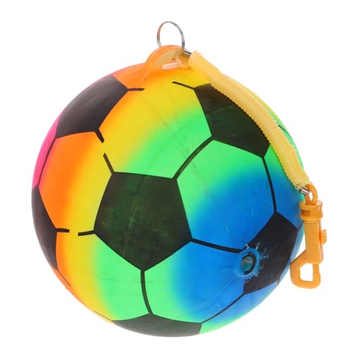 BCOATH Fußballspielzeug Aufblasbarer mit Griff und Federseil für Outdoor Aktivitäten Farbenfrohes für Kindergarten und Vorschulspiele Leicht BCOATH Fußballspielzeug Aufblasbarer mit Griff und Federseil für Outdoor Aktivitäten Farbenfrohes für Kindergarten und Vorschulspiele Leicht von BCOATH