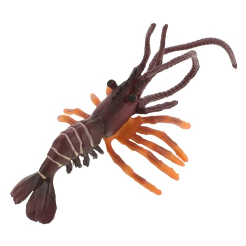 BCOATH Garnelenfigur aquariumdekoration Garnelenmodell Meeresgarnelen Dekoration Garnelen Wohndeko Simulation von Tierfiguren Künstliches Garnelen-Ausstellungsmodell Plastik Light Brown von BCOATH