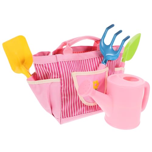 BCOATH Gartengeräte Set Teilig Leichtes Gartenwerkzeug mit Schaufel Rechen Gießkanne Tasche für Mädchen und Jungen zum Pflanzen und Entdecken der Natur von BCOATH