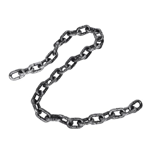 BCOATH Halloween-Ketten: Gefälschte Gefängniskette Aus Kunststoff, Spukhaus-Requisiten Für Halloween-Party-Dekoration, Karneval, Cosplay-zubehör, 151,5 cm BCOATH Halloween-Ketten: Gefälschte Gefängniskette Aus Kunststoff, Spukhaus-Requisiten Für Halloween-Party-Dekoration, Karneval, Cosplay-zubehör, 151,5 cm von BCOATH