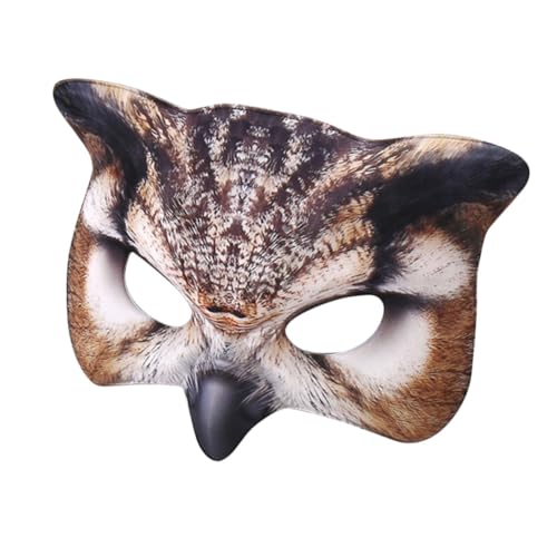 BCOATH Eulenmaske für Damen Party Maskerade gruselige Halbgesichtsmaske Tiermaske Haarfestivalmaske Großpackung von BCOATH