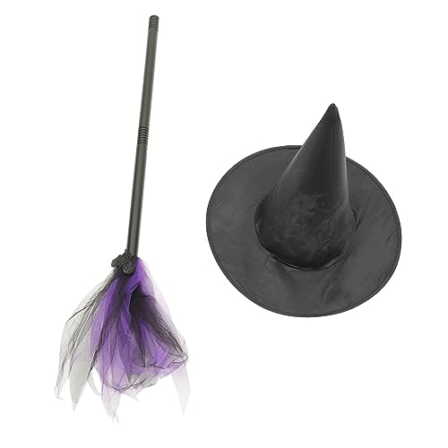 BCOATH Hexenhut Zaubererhut Party Kostüm Hut Zubehör Karneval Dekorationen Maskerade Besenstiel Hexenbesen Kostüme Hexenzubehör Fliegende für Cosplay Requisiten Requisite Halloween BCOATH Hexenhut Zaubererhut Party Kostüm Hut Zubehör Karneval Dekorationen Maskerade Besenstiel Hexenbesen Kostüme Hexenzubehör Fliegende für Cosplay Requisiten Requisite Halloween von BCOATH