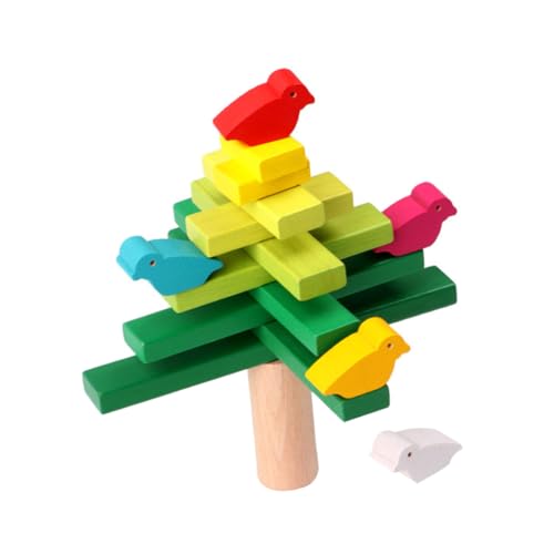 BCOATH Holz Balancespiel für Ab Jahren Pädagogisches Stapelspielzeug Feinmotorik und Kreativität Sicheres Kindgerechtes Design für Eltern Junge Mädchen Aktivitäten von BCOATH