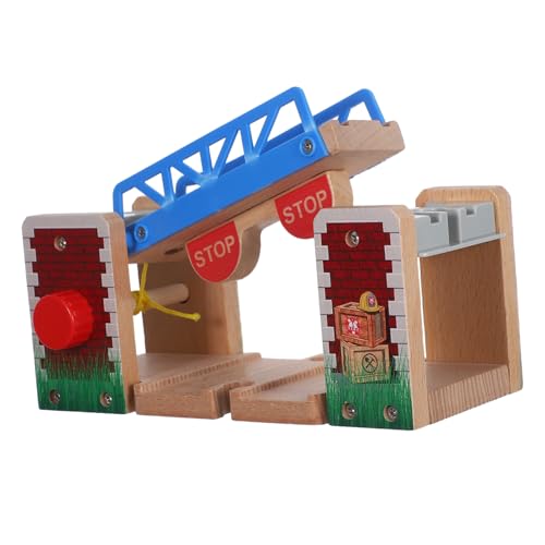 BCOATH Holz Eisenbahnbrücke mit Hebefunktion für Kreative Spielwelten Lernspielzeug für Eisenbahnszenen Erweiterung von Gleiszubehör BCOATH Holz Eisenbahnbrücke mit Hebefunktion für Kreative Spielwelten Lernspielzeug für Eisenbahnszenen Erweiterung von Gleiszubehör von BCOATH