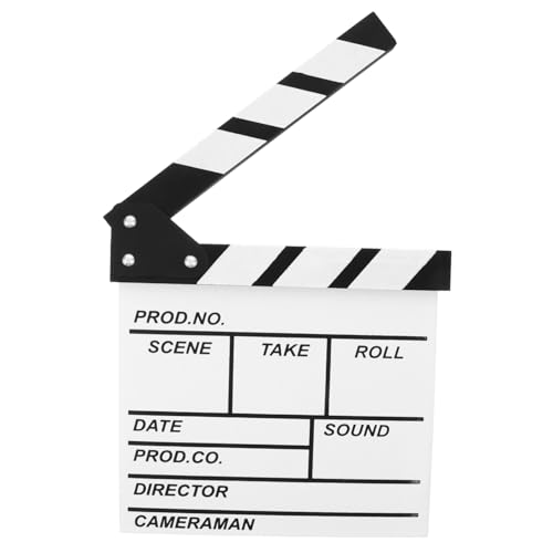 BCOATH Holz Filmklappe Weiß B Modell Film Regisseur Szene Clapper Board Holz Film Requisite für Filmschnitt Kreativförderndes für Junge Filmemacher Nachhaltiges Accessoire BCOATH Holz Filmklappe Weiß B Modell Film Regisseur Szene Clapper Board Holz Film Requisite für Filmschnitt Kreativförderndes für Junge Filmemacher Nachhaltiges Accessoire von BCOATH
