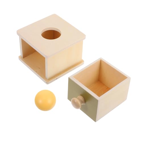 BCOATH Holz Montessori mit Motorikförderndes Ballwurf Lernspielzeug für Kleinkinder Langlebiges Holzmaterial Fördert Hand Koordination Entwicklungsset von BCOATH