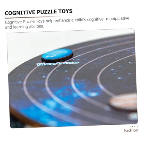 BCOATH Holz Puzzle Solar System für Jahre Planet Lernspielzeug Pädagogisches Weltraumspiel Logisches Denken Fördernd Farbenfrohes Montessori Holzspielzeug von BCOATH