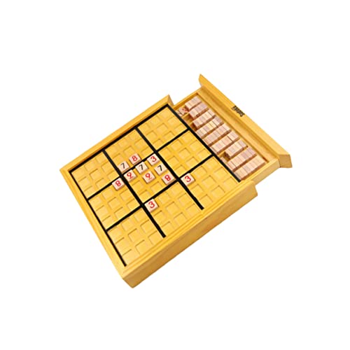 BCOATH Holz Sudoku Brettspiel Intelligentes Denkspiel für Erwachsene und Kreatives Puzzle mit Glatter Oberfläche Sicheres DIY Familienspiel und Vorstellungskraft von BCOATH