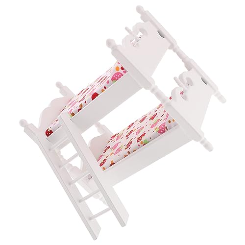 BCOATH Miniatur-etagenbett Für Puppen Im Maßstab 1:12 Mini- Etagenbett- Mini-möbelmodelle Für Jungen- Und Mädchenzimmer von BCOATH
