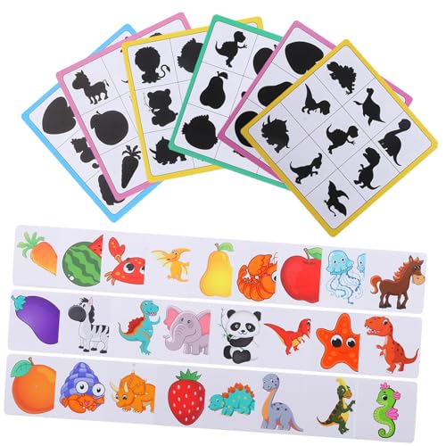 BCOATH Holzpuzzle Schatten Matching Lernspiel Koordinationsspiele Pädagogisch Sicher Für Kleinkinder Hand Auge koordination von BCOATH