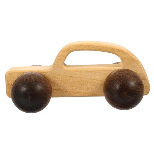 BCOATH Holzspielzeug Auto für Junge Mädchen Hand Push Auto Ergonomisches Design für Kleinkinder Fördert und Fingerfertigkeit für Unterwegs Spiel von BCOATH