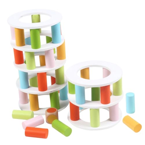 BCOATH Holzspielzeug Stapelspiel Balanceblöcke aus Holz für Langlebiges Montessori Lernspielzeug Pädagogisches Geschicklichkeitsspiel für Vorschule und Frühe Entwicklung BCOATH Holzspielzeug Stapelspiel Balanceblöcke aus Holz für Langlebiges Montessori Lernspielzeug Pädagogisches Geschicklichkeitsspiel für Vorschule und Frühe Entwicklung von BCOATH