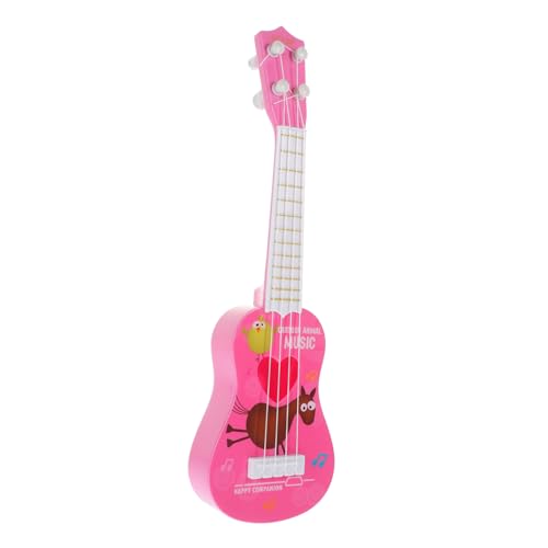 BCOATH Kindergitarrenspielzeug Saitige Ukulele für Kleinkinder Pädagogisches Musikinstrument Rhythmus und Spielskills Buntes Design für Frühe Musikbildung von BCOATH