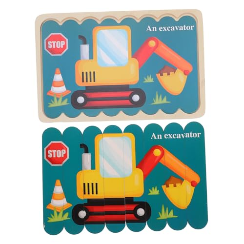 BCOATH Kinderpuzzle Buntes Lernspielzeug mit Cartoon Motiven Doppelseitig Fördert Gehirntraining und Feinmotorik für Jungen und Mädchen Ab Jahren von BCOATH