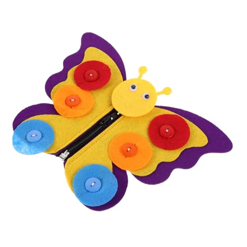 BCOATH Knopfbrett-Spielzeug Für Kleinkinder Stoffspielzeug Mit Knöpfen Und Reißverschlüssen Montessori-lernspielzeug Zum Selbermachen Fördert Motorik Und Kreativität von BCOATH
