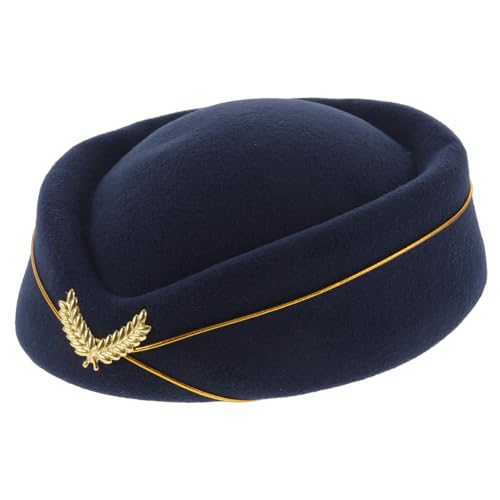 BCOATH Airline Stewardess Hut Flight Attendant Cap Baskenmütze Cosplay Kopfbedeckung Für Frauen von BCOATH