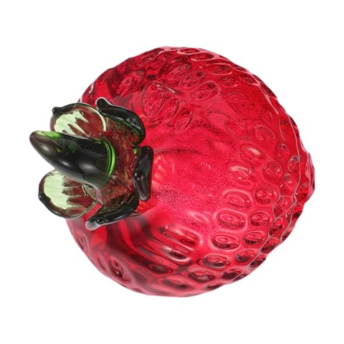 BCOATH Kristall Erdbeerschmuck Kristall Früchte Statue Künstliche Fruchtpropie Für Dekoration Kristall Papiergewicht Statue Tabletop Herzstück Mittelstück von BCOATH