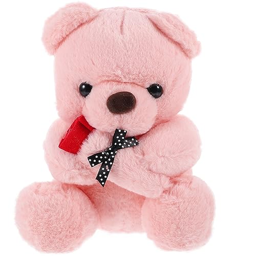 BCOATH Kuschelweicher Plüschbär mit Cartoon Stofftier für Valentinstag Ausgestopfte Bärenpuppe aus Entzückendes für Dekoration von BCOATH