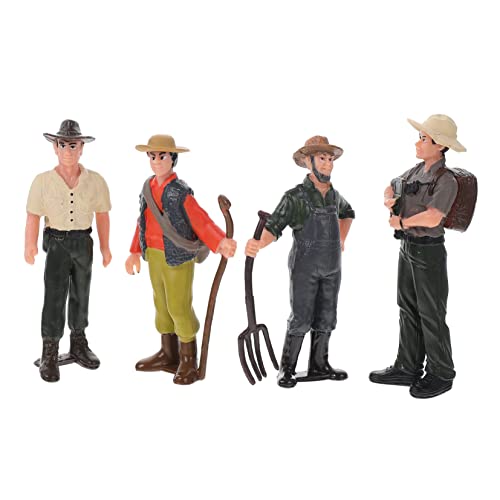 BCOATH Landarbeiter-Figuren-spielzeugset 4-teilig Spielzeug-Figuren Handgefertigte Miniaturmodelle Für Den Märchengarten von BCOATH