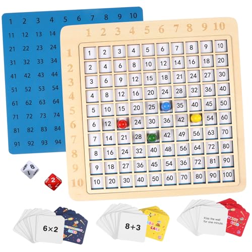 BCOATH Lernspielzeug Holzset Mathe Addition Multiplikation Lernspielzeug Ab Jahre Pädagogisch Handgefertigt Fördert Feinmotorik Farberkennung als für Kleinkinder Geburtstag von BCOATH