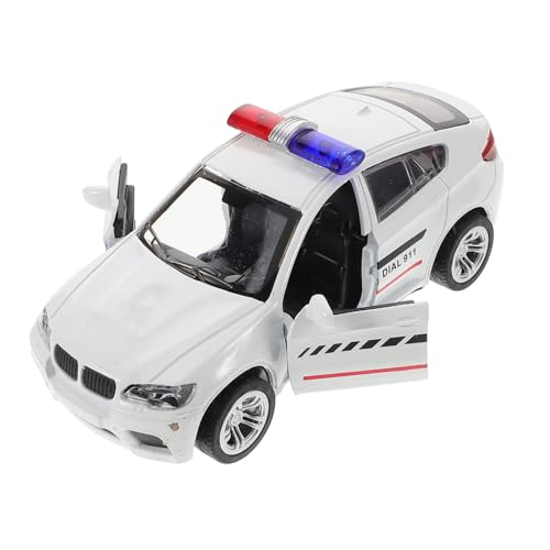 BCOATH Maßstab Polizeiauto Modell aus Langlebiger Legierung mit Beweglichen Türen und Rädern Detailgetreues Miniatur Polizeiauto für Sammler Realistische Dekoration von BCOATH