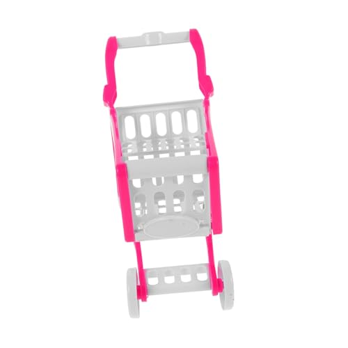 BCOATH Mini Einkaufswagen für Kleinkinder Tragbarer Einkaufswagen für Rollenspiele Fördert Kreativität und Motorische Fähigkeiten für Drinnen und Draußen Pinkes Design Leicht und von BCOATH