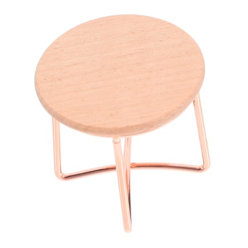 BCOATH Mini Tisch Kleiner Runder Tisch Miniatur Puppenhaus Zubehör Und Möbel Puppenhaus Dekor Dekoration Mini Beistelltisch Modelleisen von BCOATH