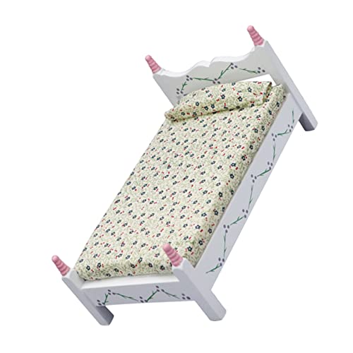 BCOATH Miniatur Einzelbett Für Puppenhaus Kreatives Mini öbel Für Schlafzimmer Hochwertiges Zubehör Für Mini Häuser Ideal Für Miniatur Dekoration Und Rollenspiele BCOATH Miniatur Einzelbett Für Puppenhaus Kreatives Mini öbel Für Schlafzimmer Hochwertiges Zubehör Für Mini Häuser Ideal Für Miniatur Dekoration Und Rollenspiele von BCOATH