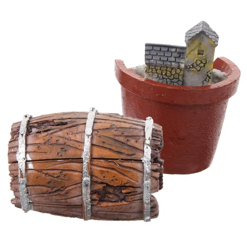 BCOATH 2 Stück Miniatur-Garten-blumentöpfe Zubehör Puppenhaus-miniaturen Harz-pflanzgefäß-Modelle Dekorative Miniaturen Für Zuhause von BCOATH