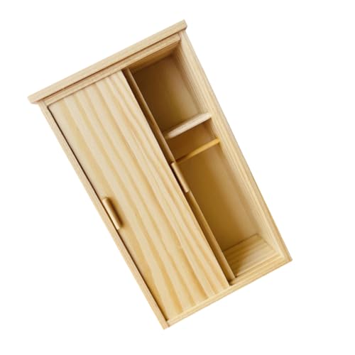 BCOATH Miniatur Holzkleiderschrank für Puppenhaus Kleines Möbel Schrank Dekorativer Gelber Schrank Vielseitiges Puppenhaus Zubehör Kreatives Design für Sammler BCOATH Miniatur Holzkleiderschrank für Puppenhaus Kleines Möbel Schrank Dekorativer Gelber Schrank Vielseitiges Puppenhaus Zubehör Kreatives Design für Sammler von BCOATH
