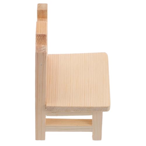 BCOATH Miniatur Holzschemel Puppenhaus Möbel Dekorativer Hocker aus Holz Langlebig Stilvoll für Wohnzimmer Garten Puppenhaus Zubehör von BCOATH