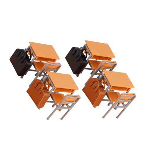BCOATH Miniatur Klassenzimmer Möbelset für Puppenhaus Gelbe Tische Stühle Schulranzen Detailreiches Modell Tragbar Langlebig Realistisches Schulzubehör BCOATH Miniatur Klassenzimmer Möbelset für Puppenhaus Gelbe Tische Stühle Schulranzen Detailreiches Modell Tragbar Langlebig Realistisches Schulzubehör von BCOATH