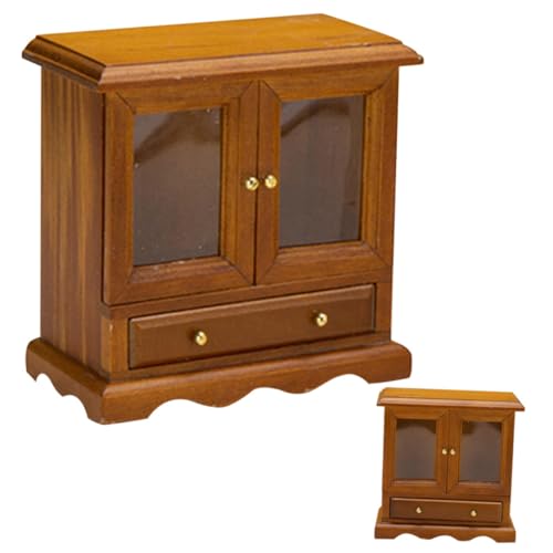 BCOATH Miniatur Puppenhaus Bücherregal Holz Schrank Möbel Modell Europäischer Stil Doppeltes Türdesign Mini Möbel Zubehör für Kinderzimmer und Puppenhaus Dekoration BCOATH Miniatur Puppenhaus Bücherregal Holz Schrank Möbel Modell Europäischer Stil Doppeltes Türdesign Mini Möbel Zubehör für Kinderzimmer und Puppenhaus Dekoration von BCOATH