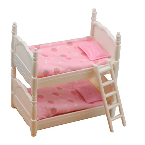 BCOATH Miniatur Puppenhaus Etagenbett mit Kissen und Decken Teiliges Mini Doppelstockbett Puppenhaus Möbel Zubehör für Schlafzimmer Dekoration BCOATH Miniatur Puppenhaus Etagenbett mit Kissen und Decken Teiliges Mini Doppelstockbett Puppenhaus Möbel Zubehör für Schlafzimmer Dekoration von BCOATH