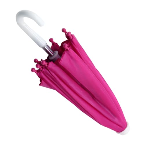 BCOATH Miniatur Puppenhaus Regenschirm Mini Miniaturschirm Zubehör für Puppenhaus Dekoration Lebensecht Rosa Modell von BCOATH