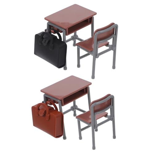 BCOATH Puppenhaus-Schreibtisch Und Miniaturmöbel Für Puppenhaus-Dekoration Inklusive Rucksack Und Schulzubehör Handgefertigt Aus Langlebigen Materialien BCOATH Puppenhaus-Schreibtisch Und Miniaturmöbel Für Puppenhaus-Dekoration Inklusive Rucksack Und Schulzubehör Handgefertigt Aus Langlebigen Materialien von BCOATH