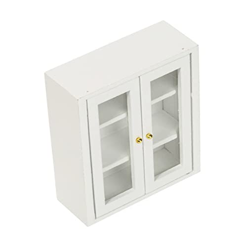 BCOATH 1:12 Miniatur Küchenschrank Für Puppenhaus Holz Tiny House Schmuck Weiß von BCOATH