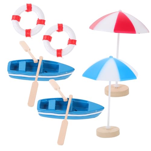 BCOATH Miniatur Strand Deko Teilig mit Holzbooten Paddeln Sonnenschirmen und Schwimmringen Lebensechte Mikro Landschaftsfiguren für Puppenhaus und Mikro Strandszene Langlebig und BCOATH Miniatur Strand Deko Teilig mit Holzbooten Paddeln Sonnenschirmen und Schwimmringen Lebensechte Mikro Landschaftsfiguren für Puppenhaus und Mikro Strandszene Langlebig und von BCOATH