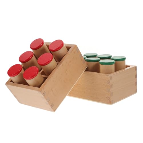 BCOATH Montessori Auditory Training für Farbige Klangzylinder zur Konzentration Hörfähigkeit und Logisches Denken Pädagogisches Lernspielzeug für Kleinkinder von BCOATH