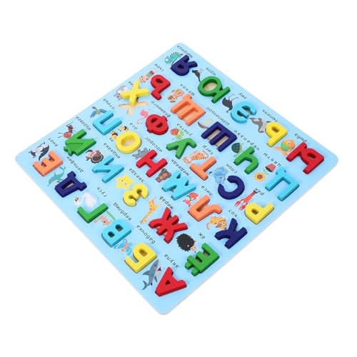 BCOATH Montessori Holzpuzzle Russische Alphabet Lernspielzeug für Kleinkinder Interaktives Buchstabenbrett zur Frühkindlichen Sprachförderung Sicher Pädagogisch für Zuhause und von BCOATH