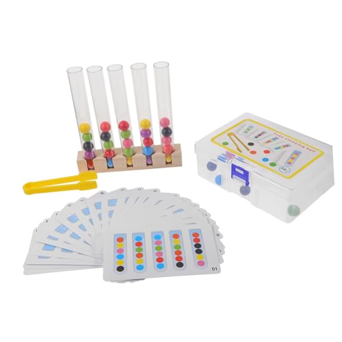 BCOATH Montessori Holzspielzeug Clip Perlen Bunte Motorikförderung Hand Auge koordination Kinderspielzeug Ab Jahre für Jungen und Mädchen Lernspielzeug zur Farberkennung und von BCOATH