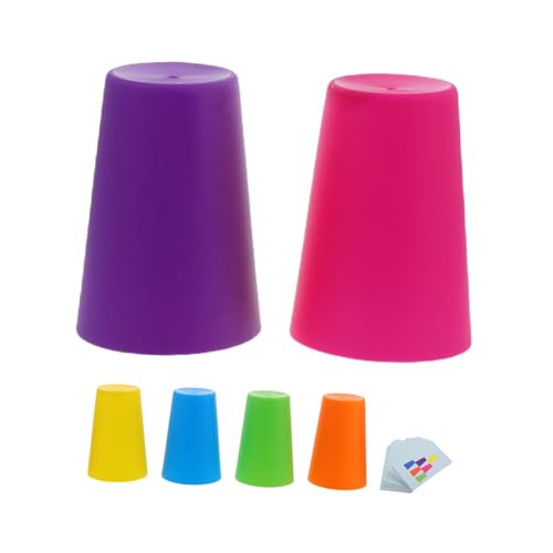 BCOATH Montessori Stapelbecher für Konzentrationsspiel Geduldsspiel Interaktives Becherstapelspiel zur Gehirnentwicklung und Eltern Junge Mädchen interaktion von BCOATH