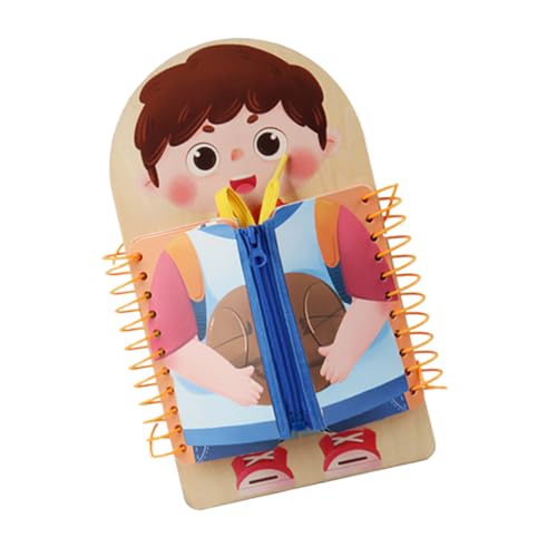 BCOATH Motorikbrett aus Holz Mehrschichtiges Montessori Busy Board für Jungen Interaktives Sensorisches Lernspielzeug Feinmotorik Sicherer Basswood Werkstoff Aktivitätsspielzeug für von BCOATH