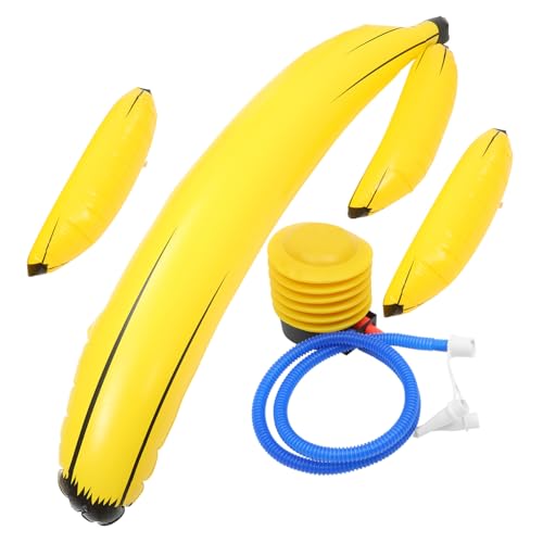 BCOATH PVC Aufblasbare Bananen Spielzeuge Gelb Poolparty Deko Bar Requisiten Robust Kratzfest Spaßig für Schwimmbad und Party von BCOATH
