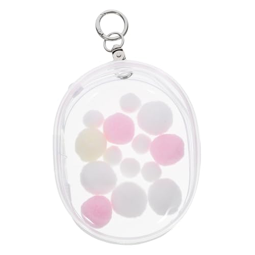 BCOATH PVC Transparente Puppentasche Tragbare Mini Aufbewahrungstasche für Puppenkleidung und Outdoor Spiel Leicht mit Haken zum Anhängen an Schulranzen oder Koffer Klare Zufällige Farbe von BCOATH