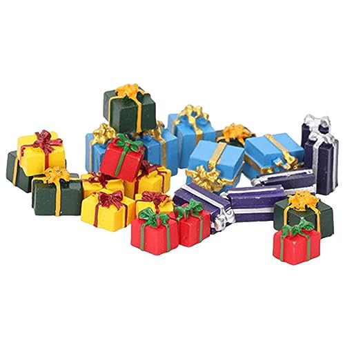 BCOATH Packung Mit 25 Stück Weihnachtsversorgung Puppenhauszubehör Für Weihnachten Kompakte Weihnachtsdeko Miniatur-puppenhaus-weihnachtszubehör Modelle Schlüsselanhänger Krawatte Harz von BCOATH
