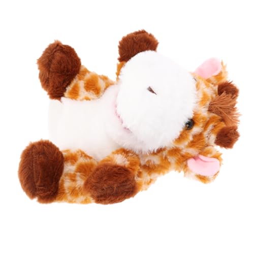 BCOATH Plüsch Giraffen Handpuppe mit Beweglichem Mund Weiches Kuscheltier Tier Handpuppen für Interaktive Fingersteuerung für Rollenspiele und Geschichtenerzählen von BCOATH
