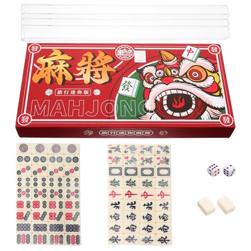BCOATH Portables Mini Mahjong Set Leichtes Chinesisches Mahjongspiel mit Aufbewahrungsbox für Reise Indoor Party und Freizeit Sicheres Glattes Material Handlich und Langlebig BCOATH Portables Mini Mahjong Set Leichtes Chinesisches Mahjongspiel mit Aufbewahrungsbox für Reise Indoor Party und Freizeit Sicheres Glattes Material Handlich und Langlebig von BCOATH