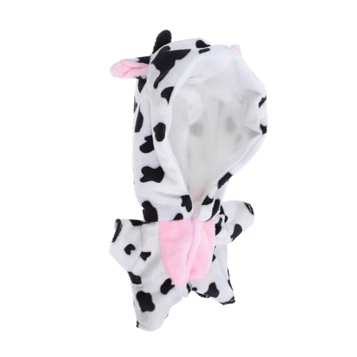 BCOATH Puppen Kuh Kostüm Plüsch Einteiler Weiche Kuschelige Puppenkleidung Wiederverwendbar Niedliches Outfit Für Spielpuppen von BCOATH